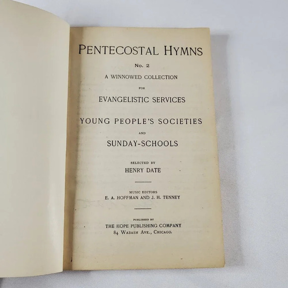 Pentecostal Hymns No. 2 Evangelists Edition 1898 By Henry Date Vintage Gospel - Picture 5 of 8